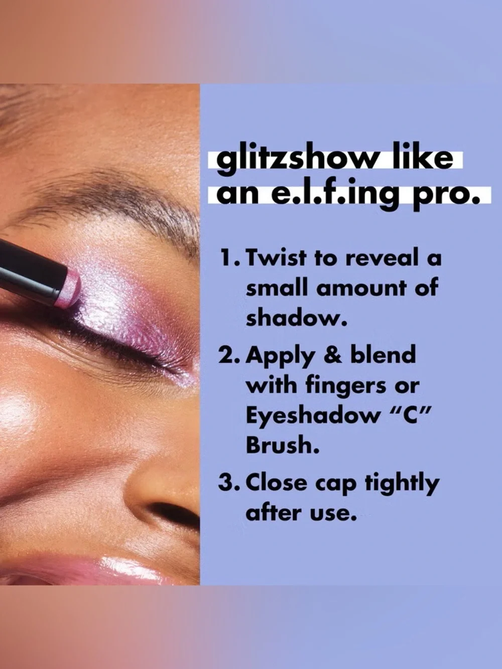 e.l.f. Glitzshow Eyeshadow Stick - Glimmer Core, NEW